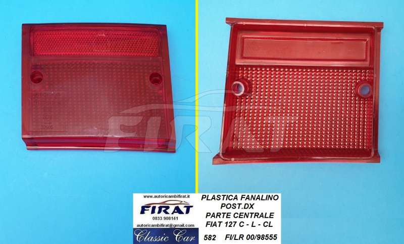 PLASTICA FANALINO FIAT 127 C - L - CL CENTR. POST.DX